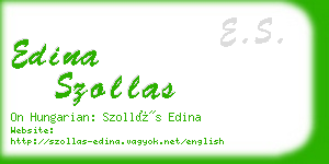 edina szollas business card